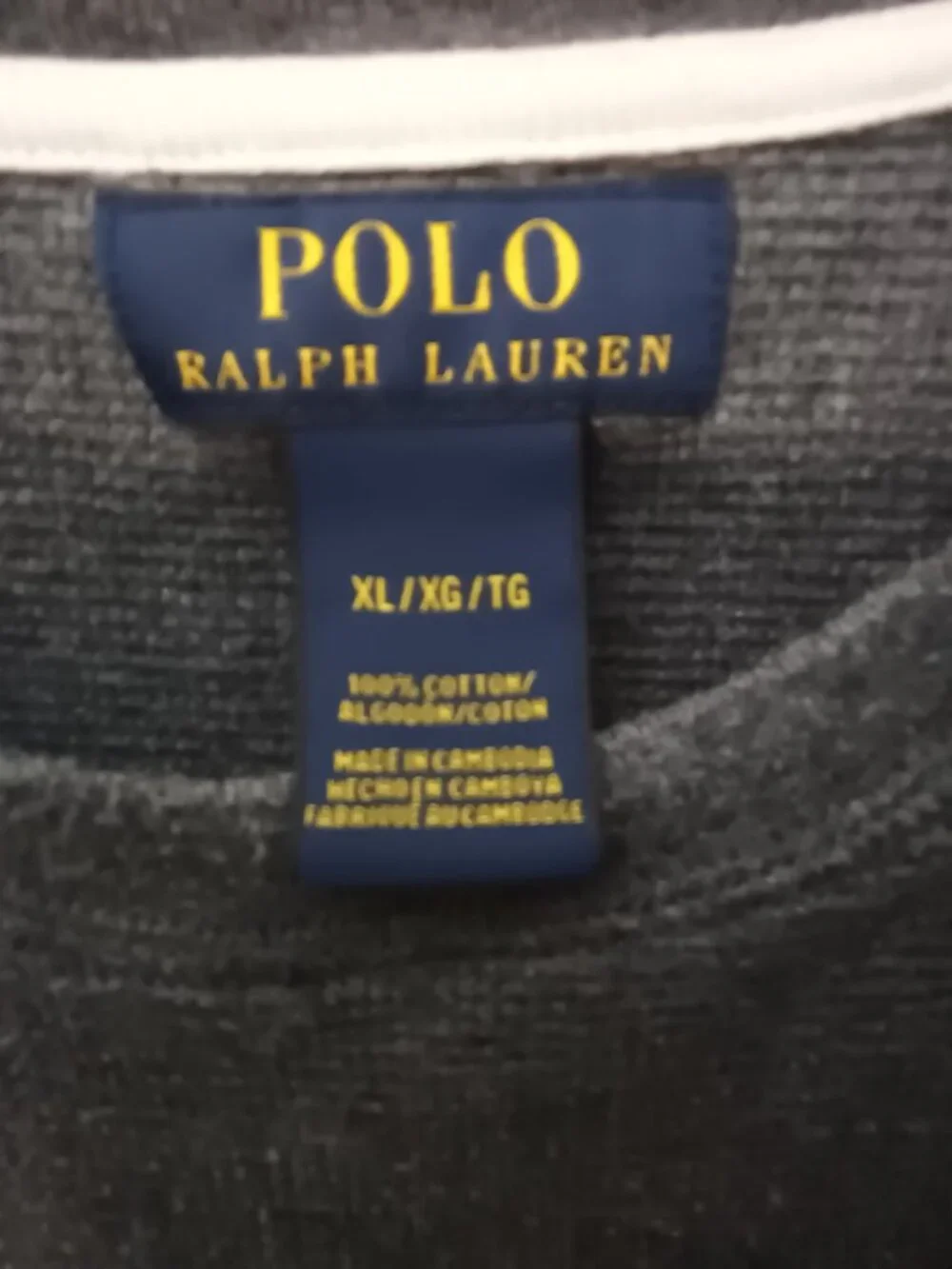 Polo by Ralph Lauren Dark Charcoal Crewneck Long-Sleeve Shirt